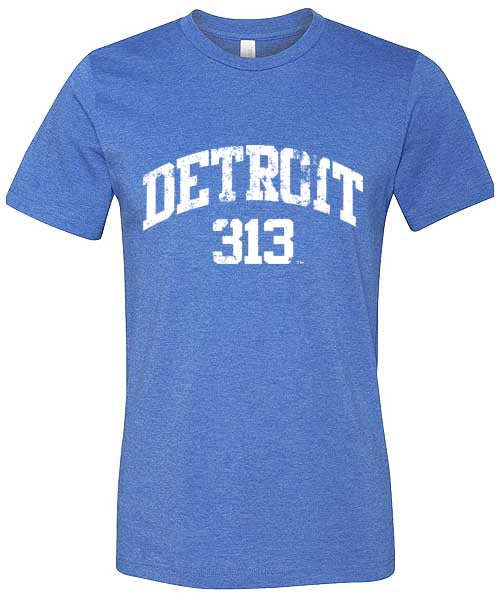 Vintage Detroit T-shirt 313 Crewneck Michigan Gift Detroit 