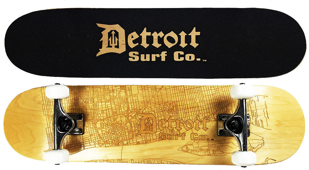 Detroit Street Map Skateboard - Detroit Surf Co. - 1