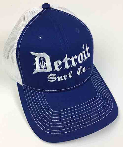 Embroidered Trucker Cap Royal/White