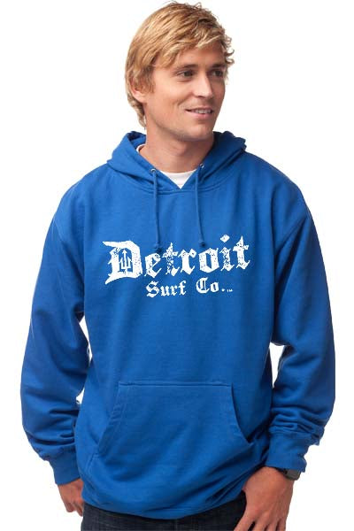  Distressed Detroit D Lettering Design Pullover Hoodie : Sports  & Outdoors