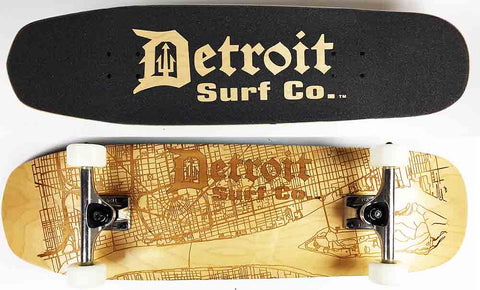 Shovel Nose Detroit Street Map skateboard