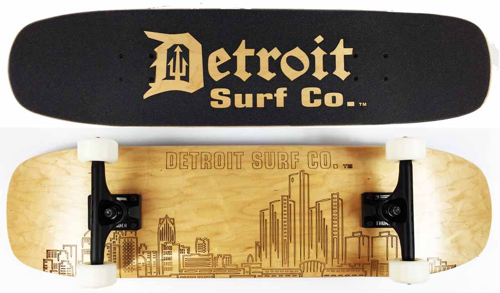 Detroit Skyline Skateboard V2