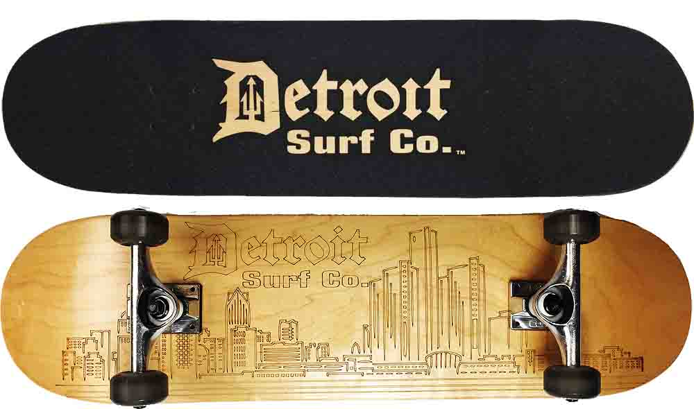Detroit Skyline Skateboard V1