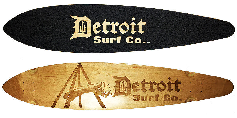 Joe Louis Fist Pintail Longboard Deck (Deck Only) - Detroit Surf Co. - 1
