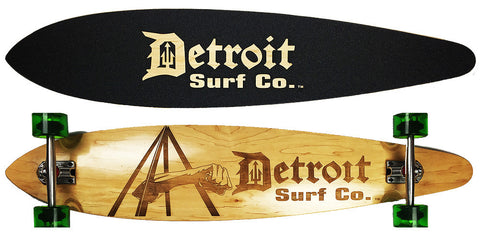 Joe Louis Fist Pintail Longboard - Detroit Surf Co. - 1