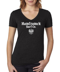 Hamtramck Surf Co. V-neck Ladies T