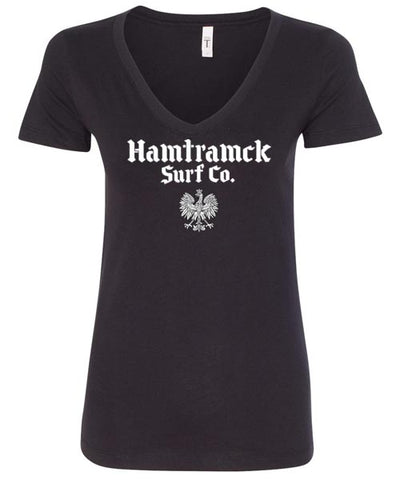 Hamtramck Surf Co. V-neck Ladies T
