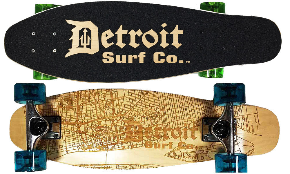 Detroit Street Map Mini Cruiser - Detroit Surf Co. - 1